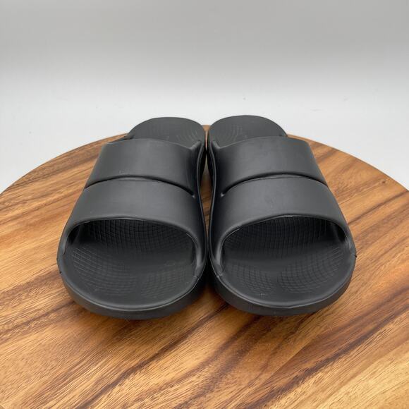 OOFOS OOahh Sandals Mens Size 10 Black Recovery Slides Slip On Casual Comfort main image 5
